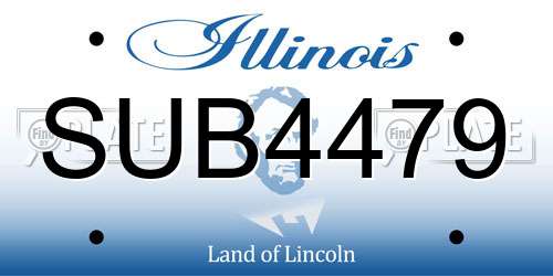 SUB4479 Illinois License Plate