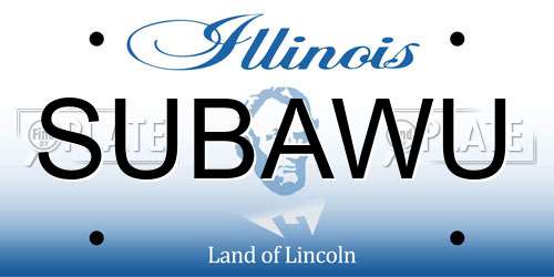 SUBAWU Illinois License Plate