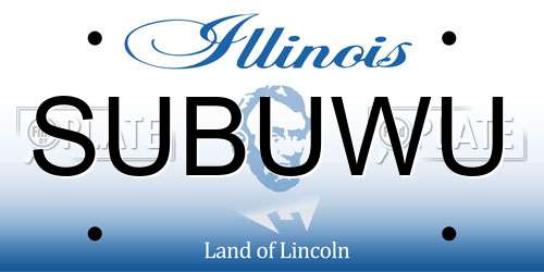 SUBUWU Illinois License Plate