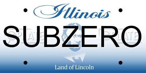 SUBZERO Illinois License Plate