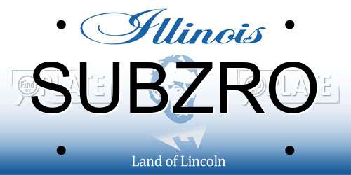 SUBZRO Illinois License Plate