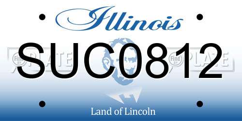 SUC0812 Illinois License Plate