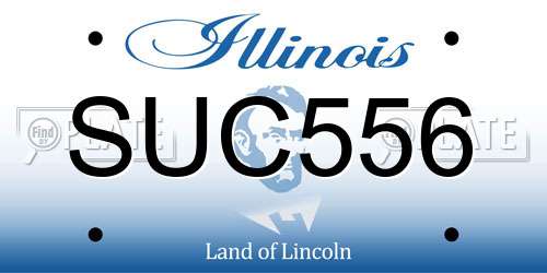 SUC556 Illinois License Plate