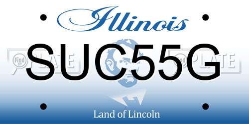 SUC55G Illinois License Plate