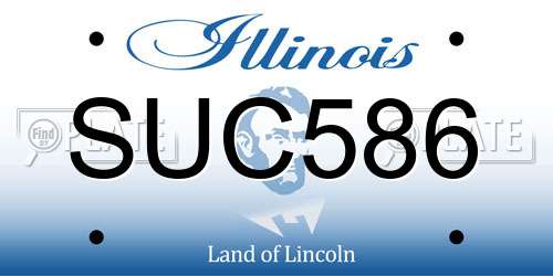 SUC586 Illinois License Plate