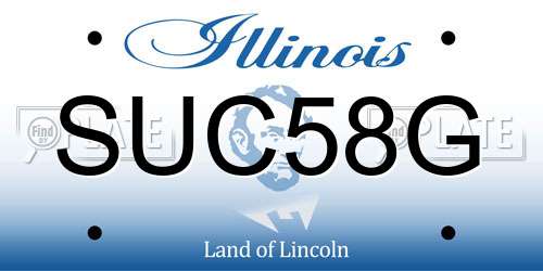 SUC58G Illinois License Plate