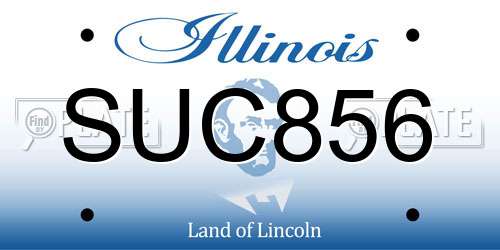 SUC856 Illinois License Plate