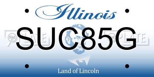SUC85G Illinois License Plate