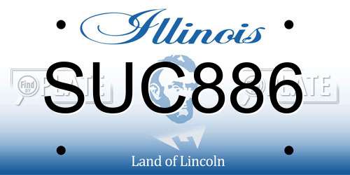SUC886 Illinois License Plate