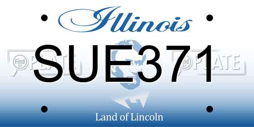 SUE371 Illinois License Plate