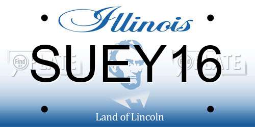 SUEY16 Illinois License Plate