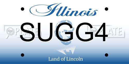 SUGG4 Illinois License Plate