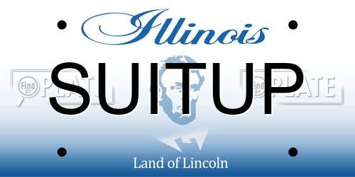 SUITUP Illinois License Plate