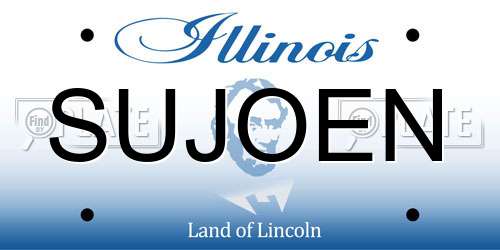 SUJOEN Illinois License Plate
