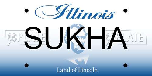 SUKHA Illinois License Plate