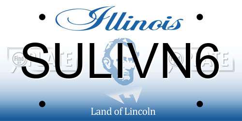 SULIVN6 Illinois License Plate