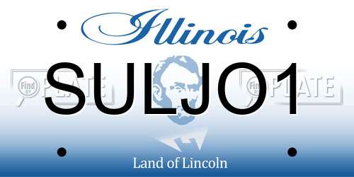 SULJO1 Illinois License Plate