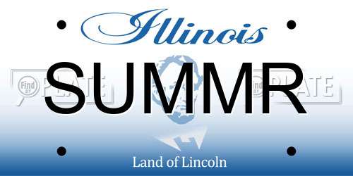 SUMMR Illinois License Plate