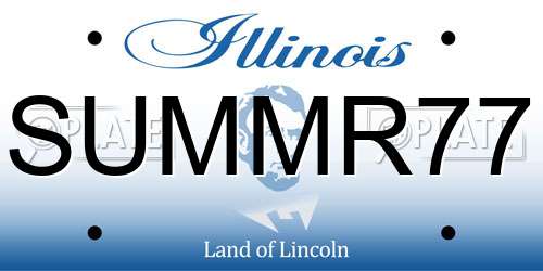 SUMMR77 Illinois License Plate
