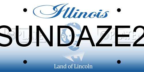 SUNDAZE2 Illinois License Plate