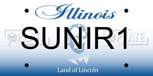 SUNIR1 Illinois License Plate