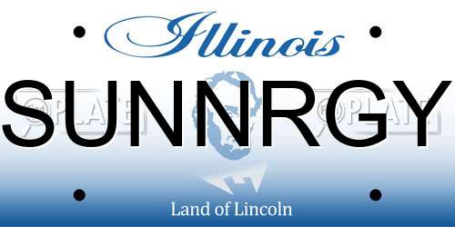 SUNNRGY Illinois License Plate