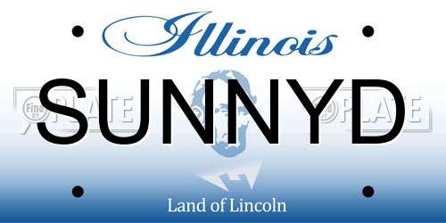 SUNNYD Illinois License Plate