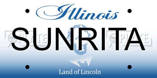SUNRITA Illinois License Plate