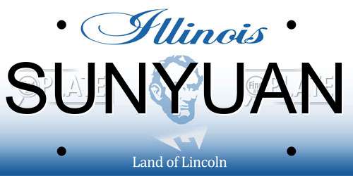 SUNYUAN Illinois License Plate