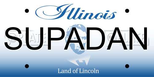 SUPADAN Illinois License Plate