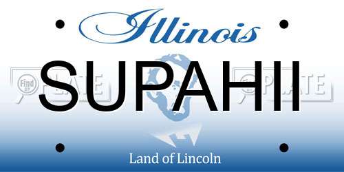 SUPAHII Illinois License Plate