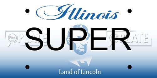 SUPER Illinois License Plate