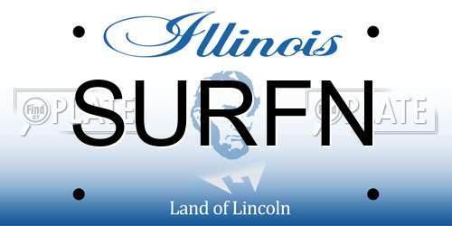 SURFN Illinois License Plate