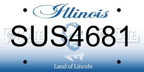 SUS4681 Illinois License Plate