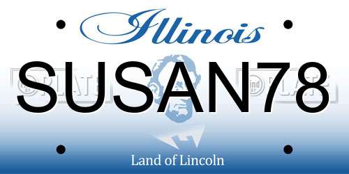 SUSAN78 Illinois License Plate