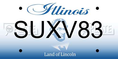 SUXV83 Illinois License Plate
