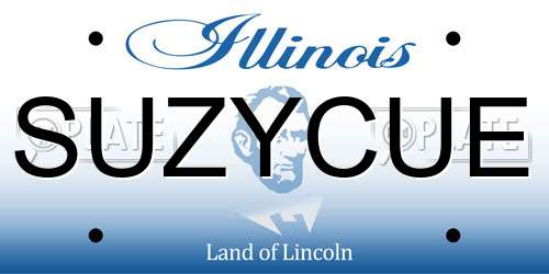 SUZYCUE Illinois License Plate