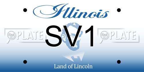 SV1 Illinois License Plate