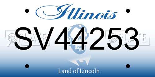 SV44253 Illinois License Plate