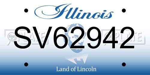 SV62942 Illinois License Plate
