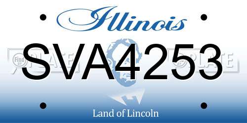 SVA4253 Illinois License Plate