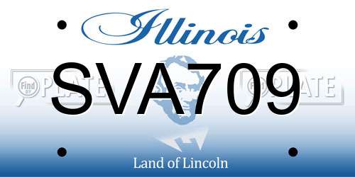 SVA709 Illinois License Plate
