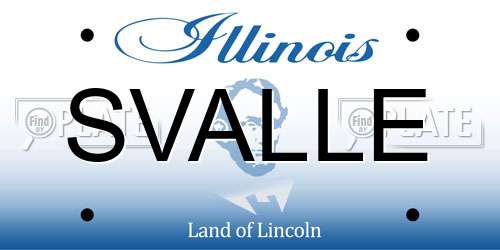 SVALLE Illinois License Plate