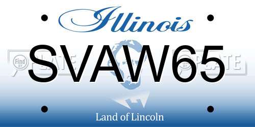 SVAW65 Illinois License Plate