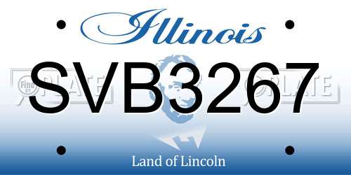 SVB3267 Illinois License Plate