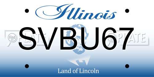 SVBU67 Illinois License Plate