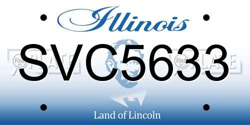 SVC5633 Illinois License Plate