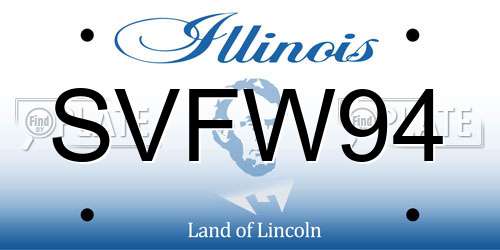 SVFW94 Illinois License Plate