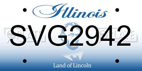 SVG2942 Illinois License Plate