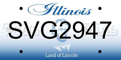 SVG2947 Illinois License Plate